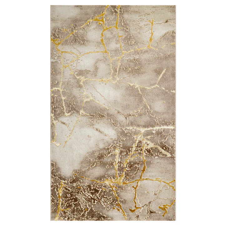 Covor Marmara tesatura densa, textura premium, Beige Gold