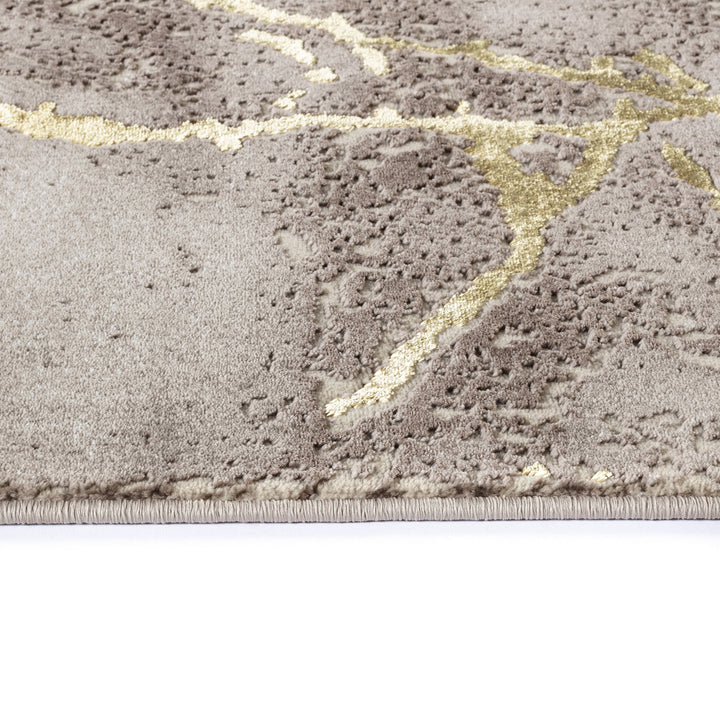 Covor Marmara tesatura densa, textura premium, Beige Gold